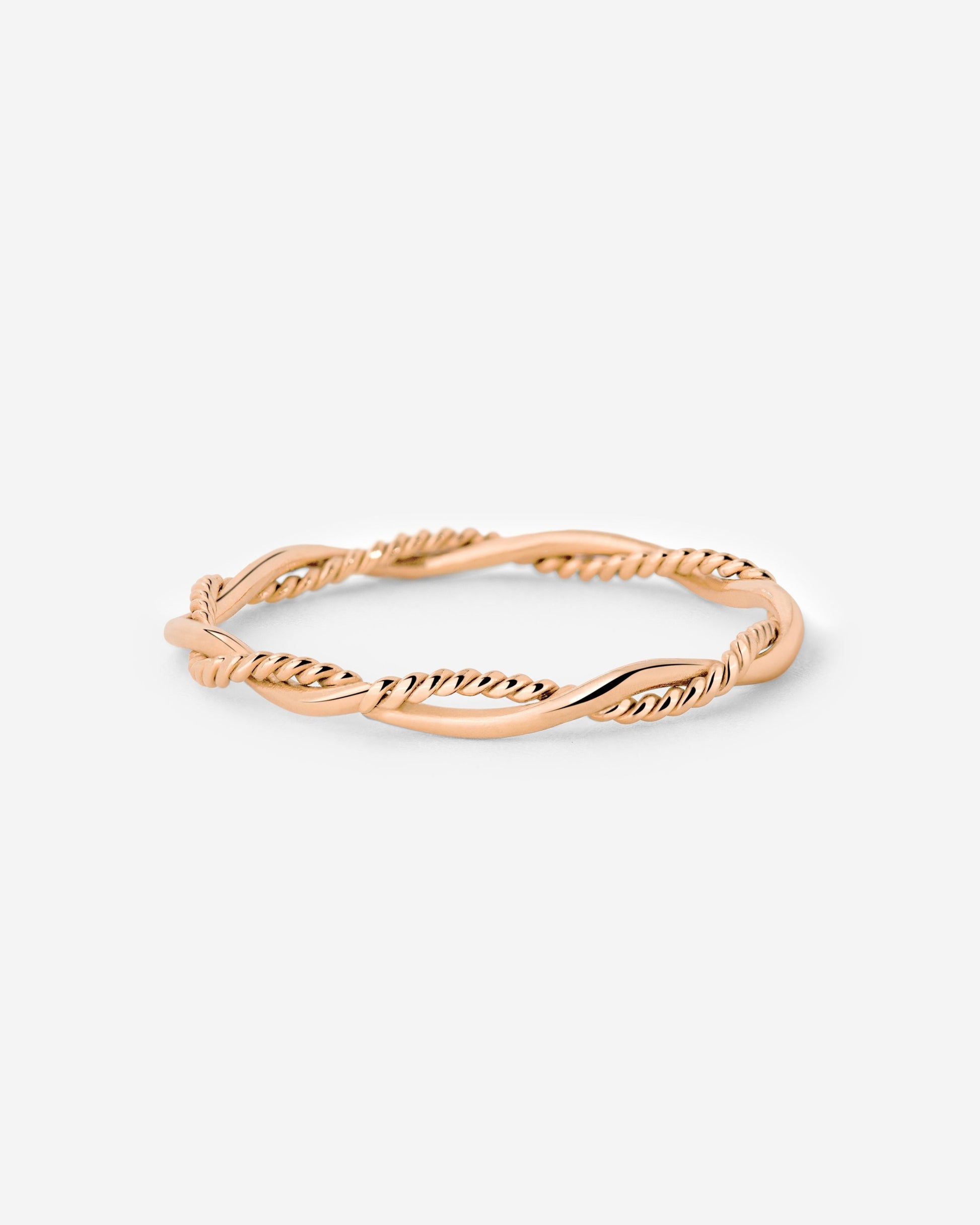Curly Twist Ring Rose Gold