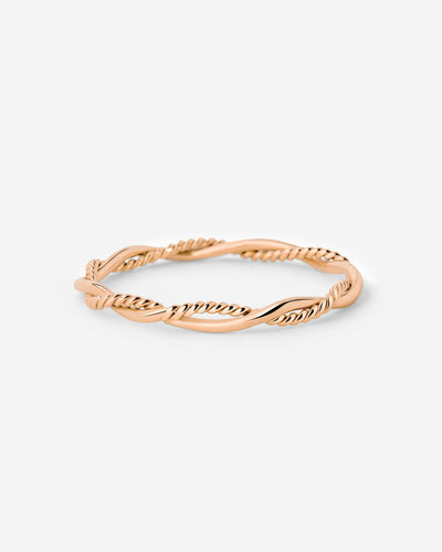 Curly Twist Ring Rose Gold