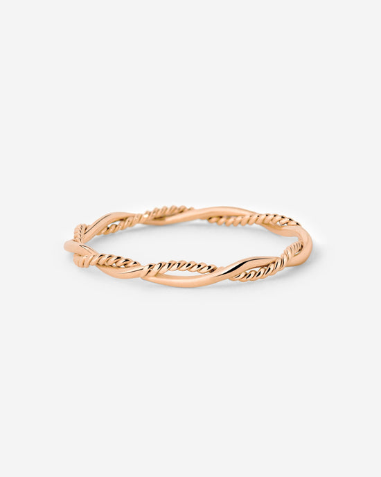 Curly Twist Ring Rose Gold