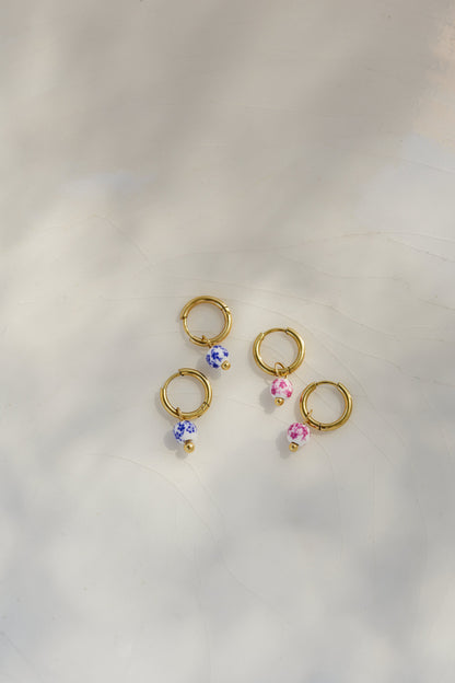 Painted Blue Hoop Set Small