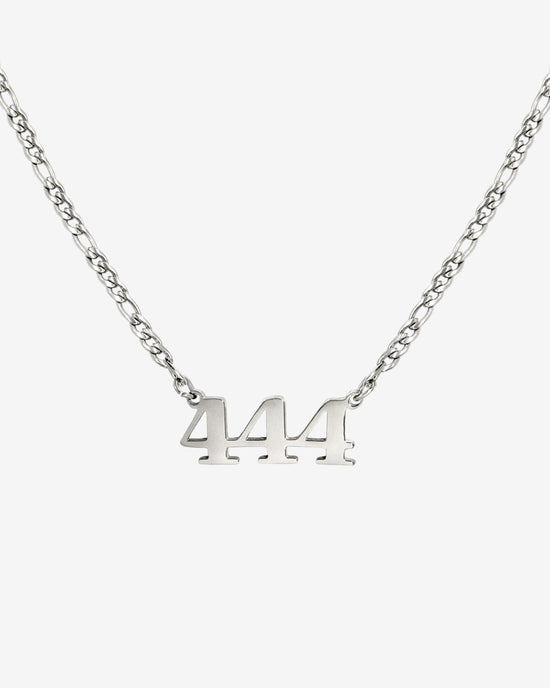 Angel Number Necklace Silver