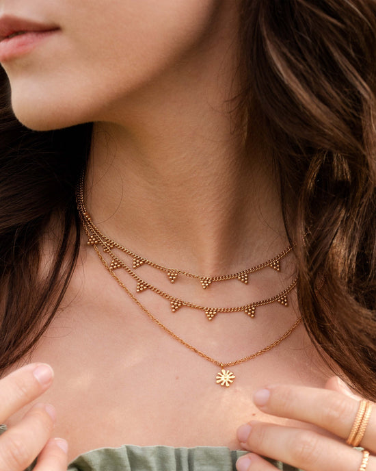 Tiny Beads Necklace Rose Gold