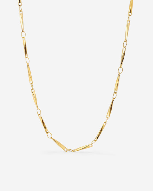 Curved Links Necklace Gold