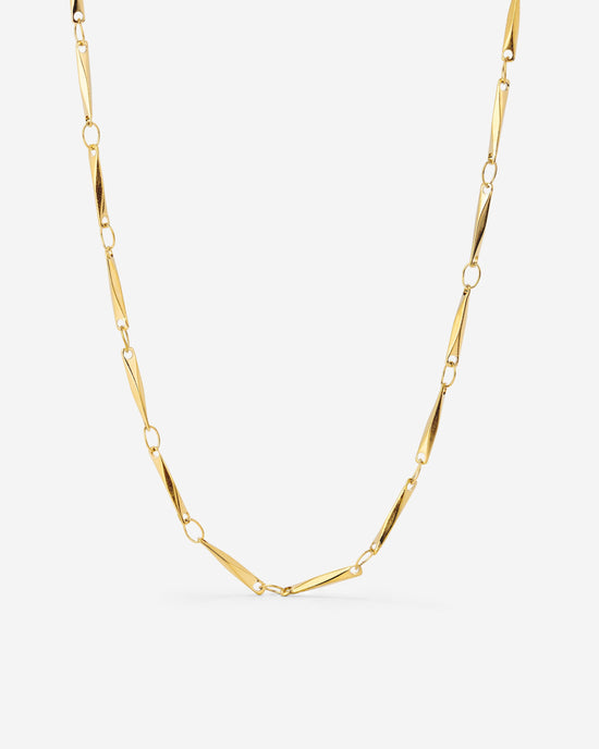 Curved Links Necklace gold