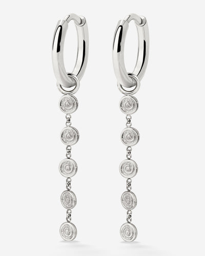 Sweet Swirl Hoop Set Small Silver
