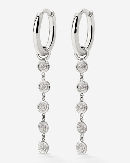 Sweet Swirl Hoop Set Small Silver