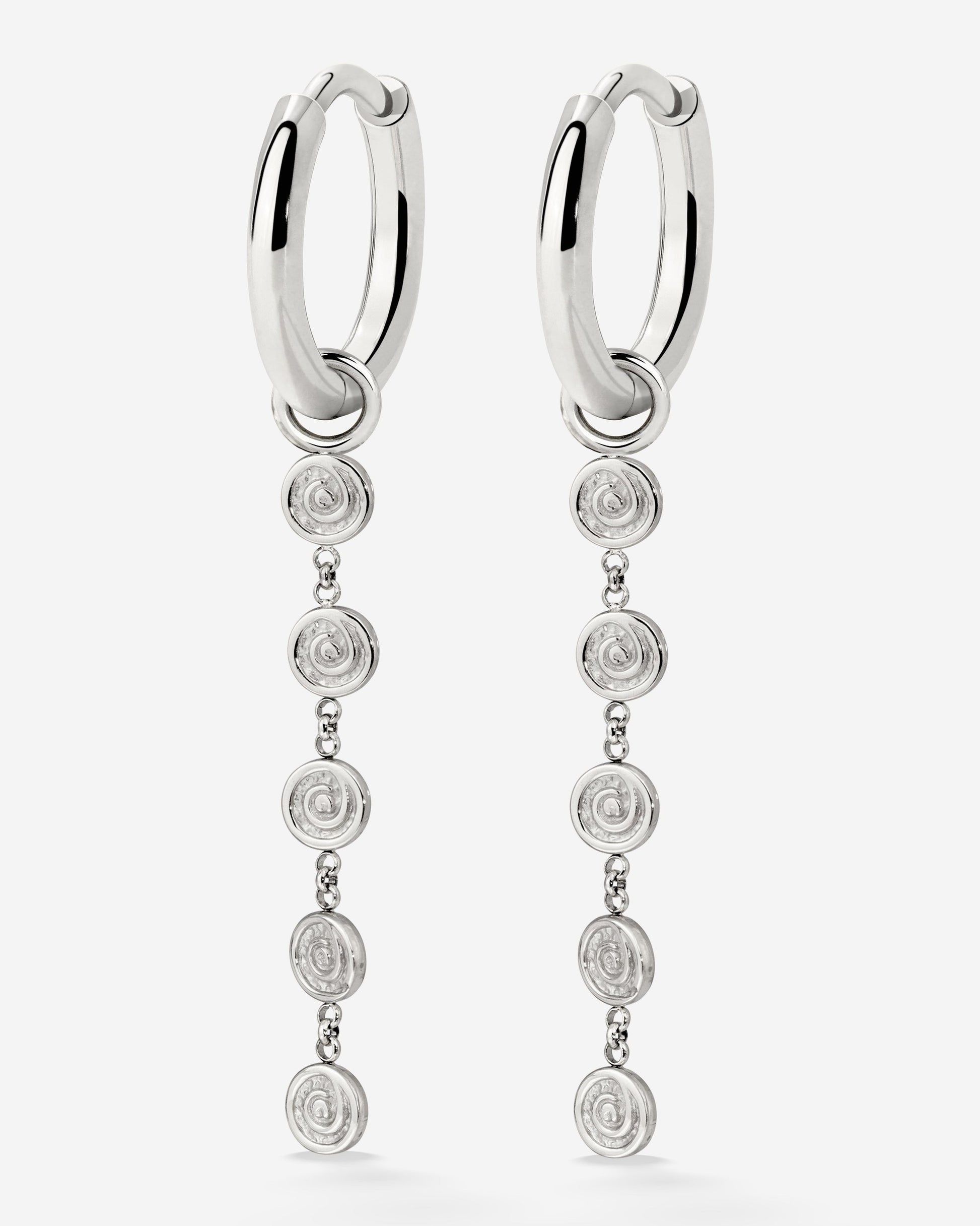 Sweet Swirl Hoop Set Small Silver