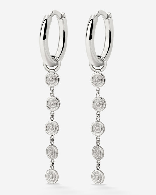 Sweet Swirl Hoop Set Small Silver