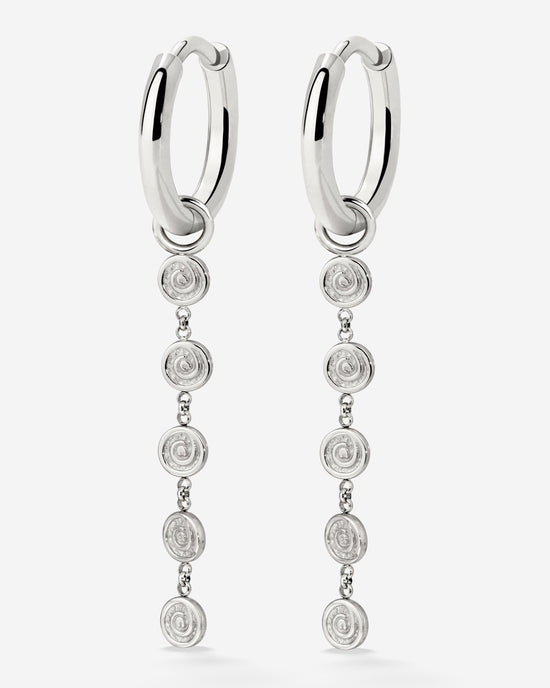 Sweet Swirl Hoop Set Small Silver