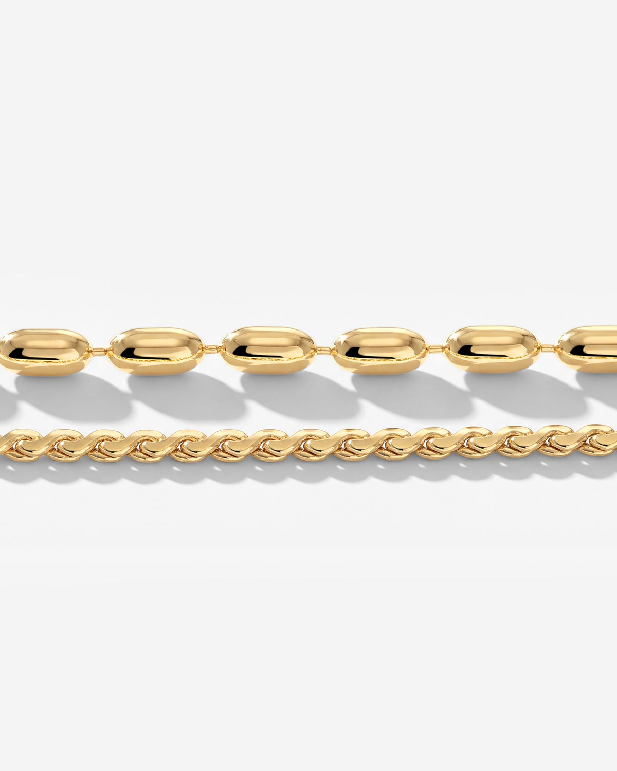 Droplet Double Necklace Gold