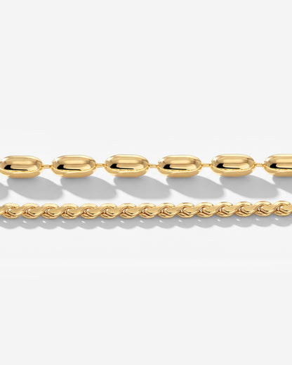 Droplet Double Necklace Gold