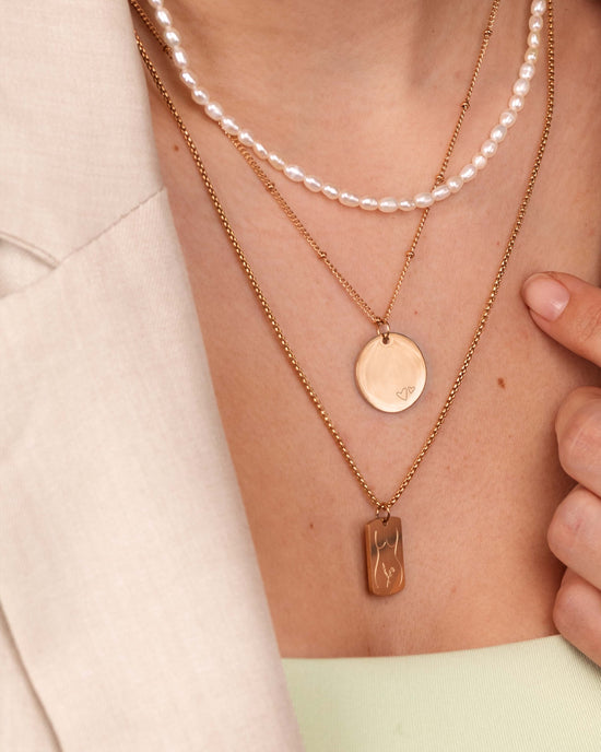 Mother & Daughter Necklace Rose Gold