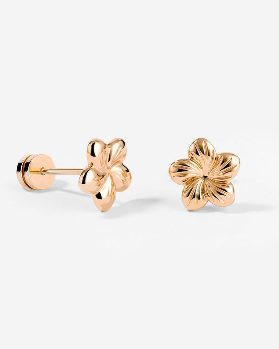Floral Glow Studs Rose Gold