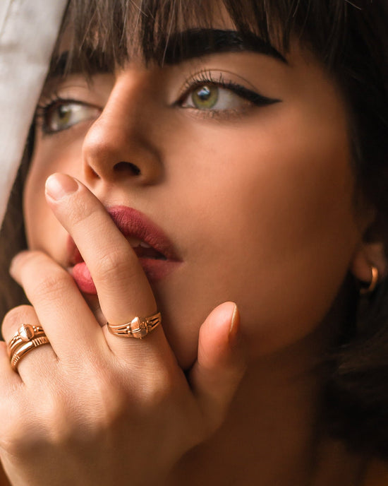 Scarab Ring Rose Gold