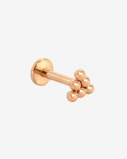 Triangle Beads Piercing Stud Rose Gold