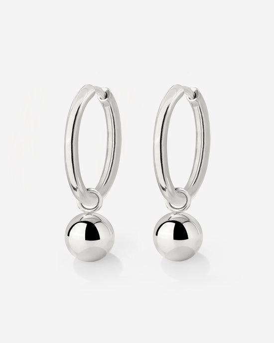 Bubbly Hoop Set Medium Silver