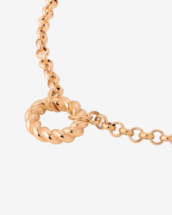 Twisted Donut Necklace Rose Gold