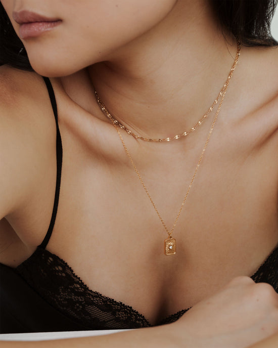 Sun Relic Necklace Rose Gold