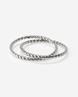 Twisted Ring Duo Silver