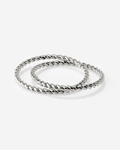 Twisted Ring Duo Silver