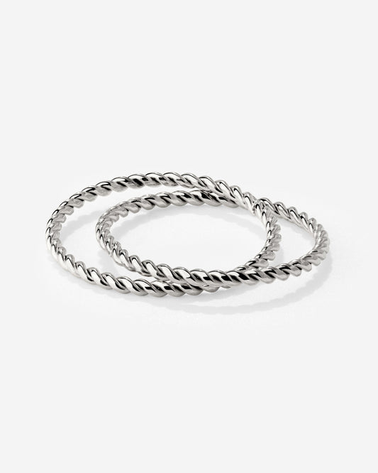 Twisted Ring Duo Silver