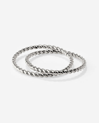 Twisted Ring Duo Silver