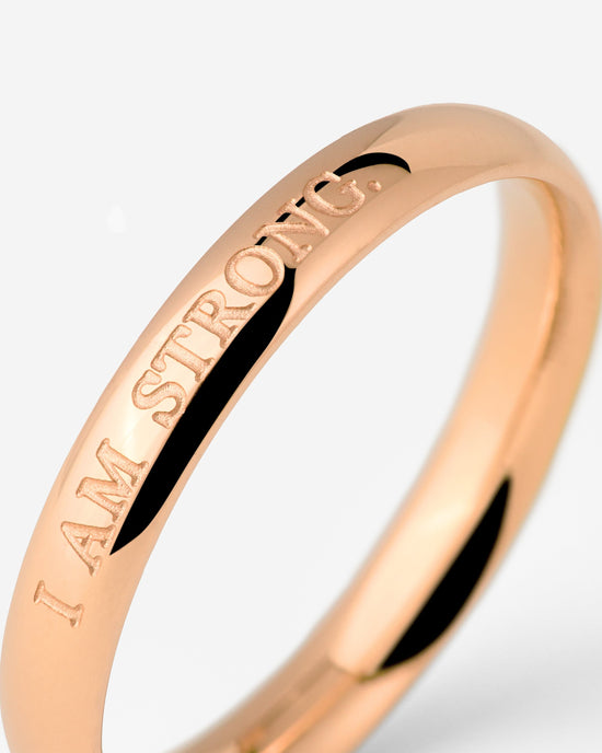 I am strong Ring Rose Gold