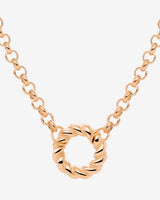 Twisted Donut Necklace Rose Gold