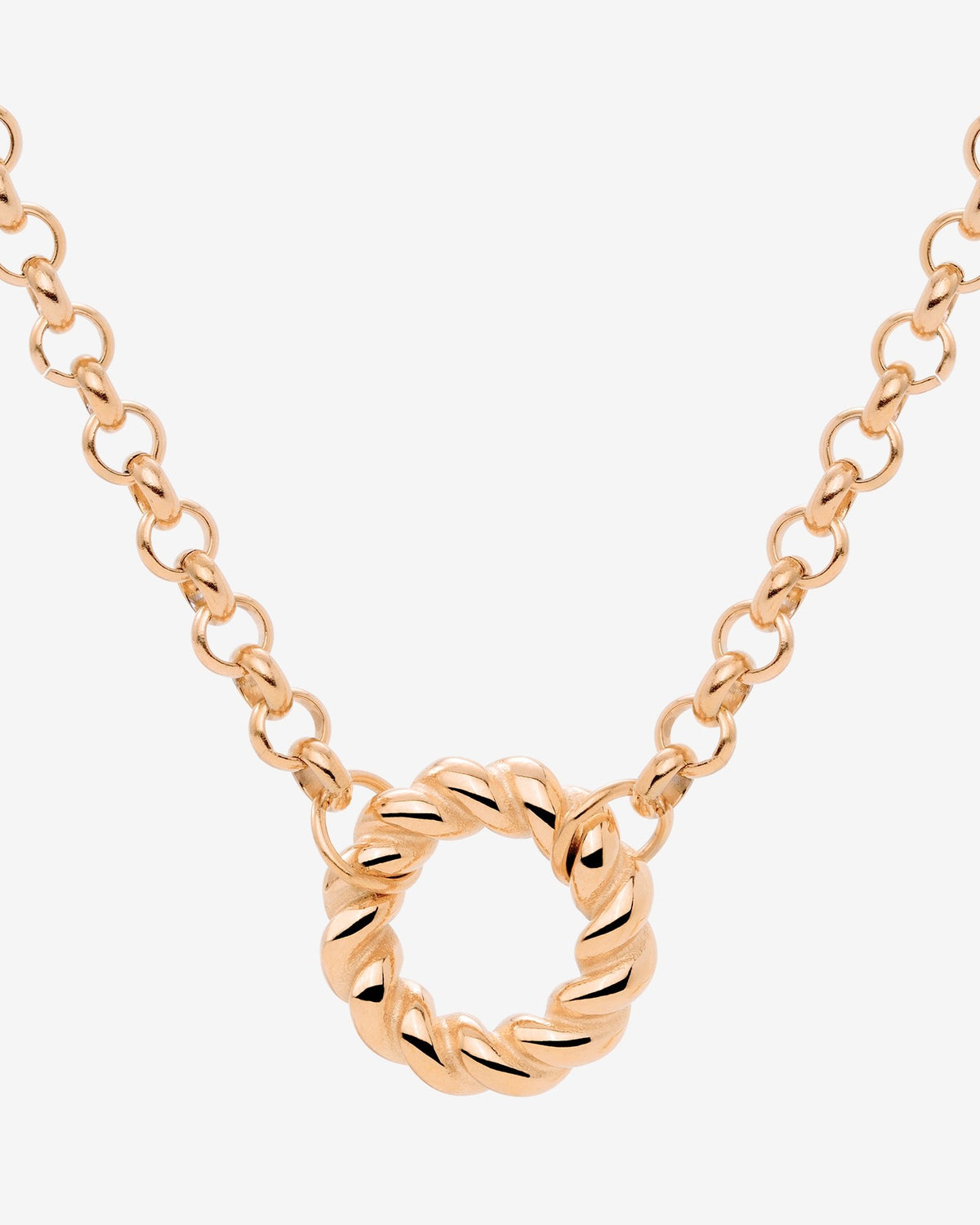 Twisted Donut Necklace Rose Gold