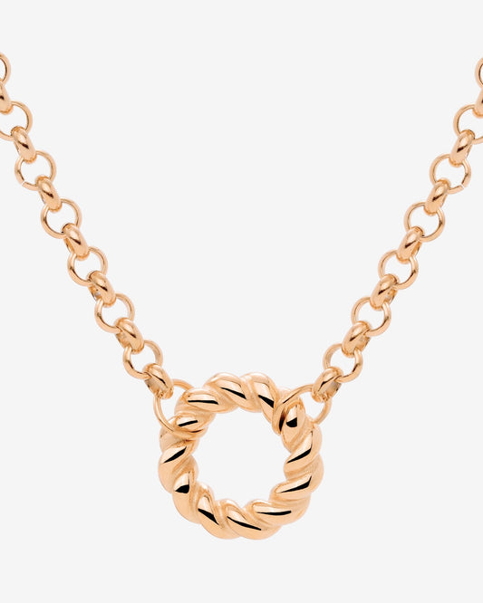 Twisted Donut Necklace Rose Gold