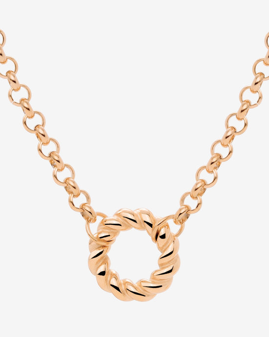 Twisted Donut Necklace Rose Gold