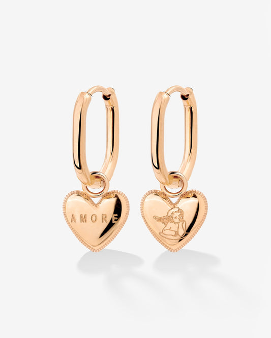 Amore Mio Oval Hoop Set Baby Rose Gold