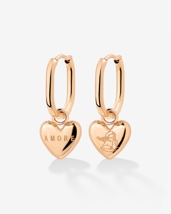 Amore Mio Oval Hoop Set Baby Rose Gold
