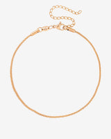 Criss Cross Chain Anklet Rose Gold