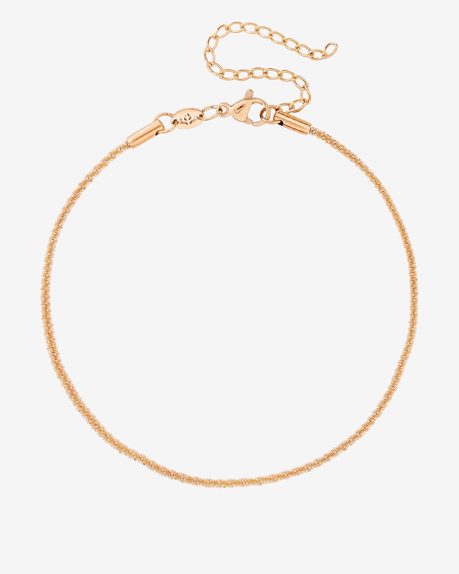 Criss Cross Chain Anklet Rose Gold