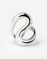 Coiled Ring Light silver