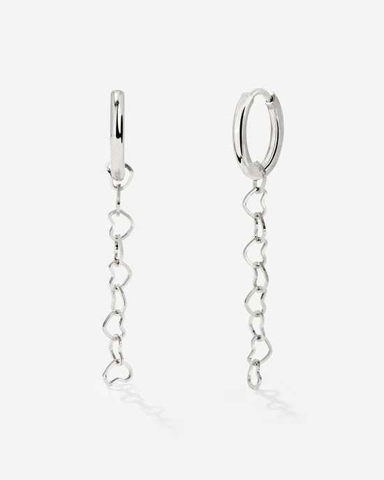 Heart after Heart Hoop Set Small Silver
