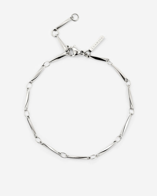 Curved Links Bracelet Silver