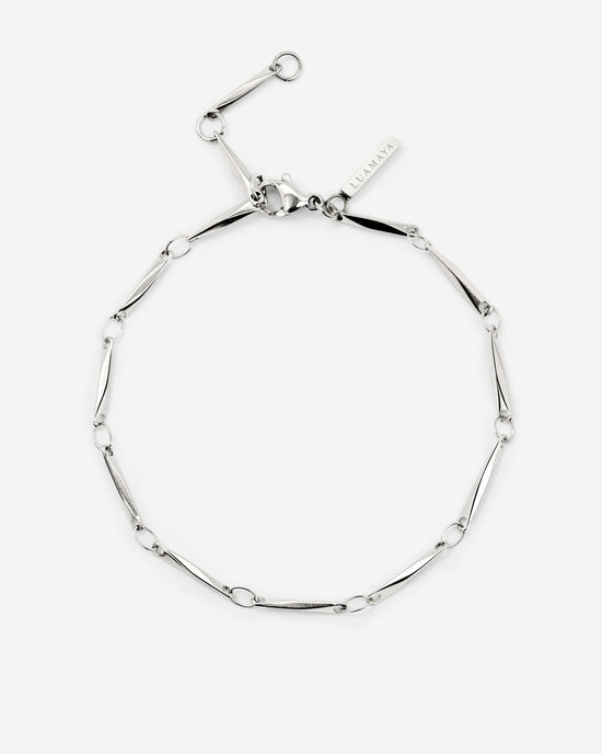 Curved Links Bracelet Silver