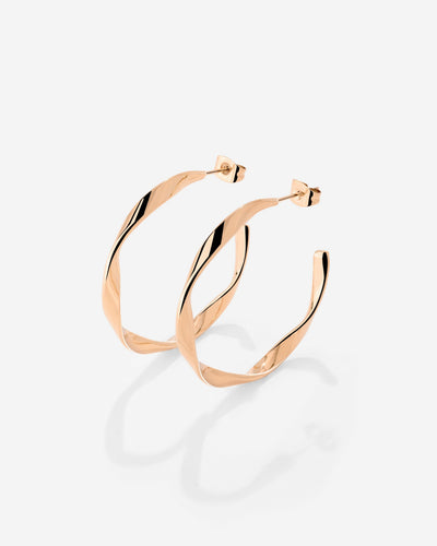 Sahira Hoop Studs Medium Rose Gold