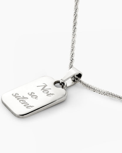 Not so silent Necklace Silver