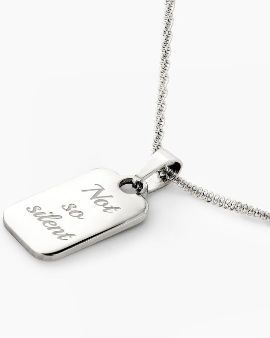 Not so silent Necklace Silver