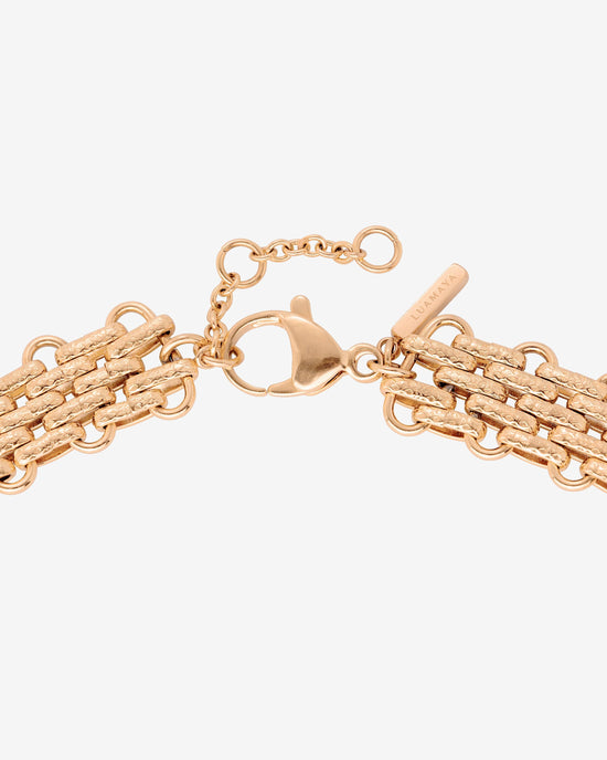Bold Mesh Necklace Rose Gold