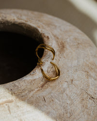 Tides Hoop Studs Rose Gold