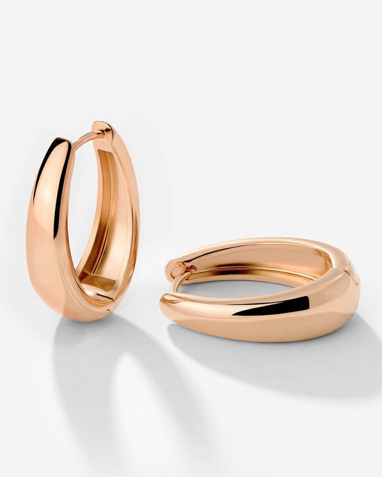 Seeker Hoops Medium Rose Gold