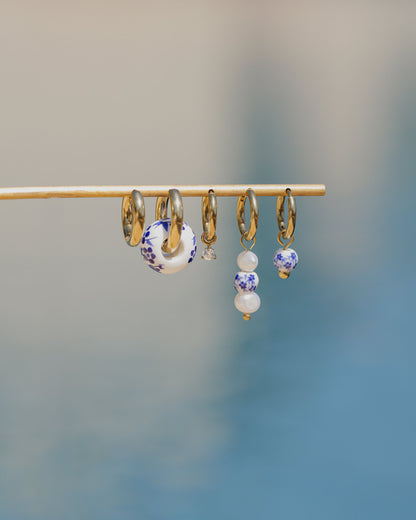 Painted Blue Hoop Set Small