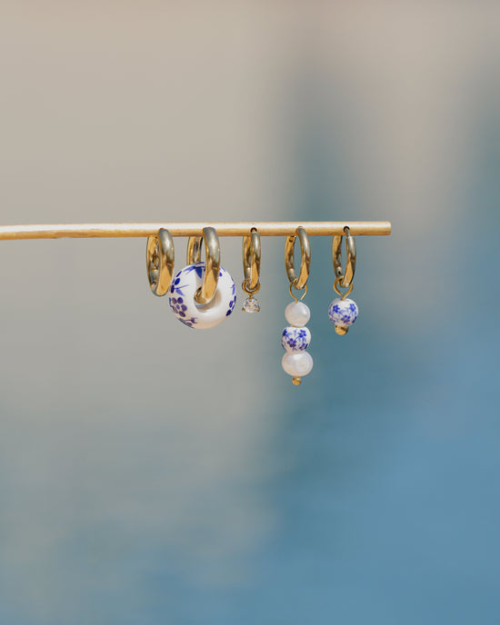 Painted Blue Hoop Set Small