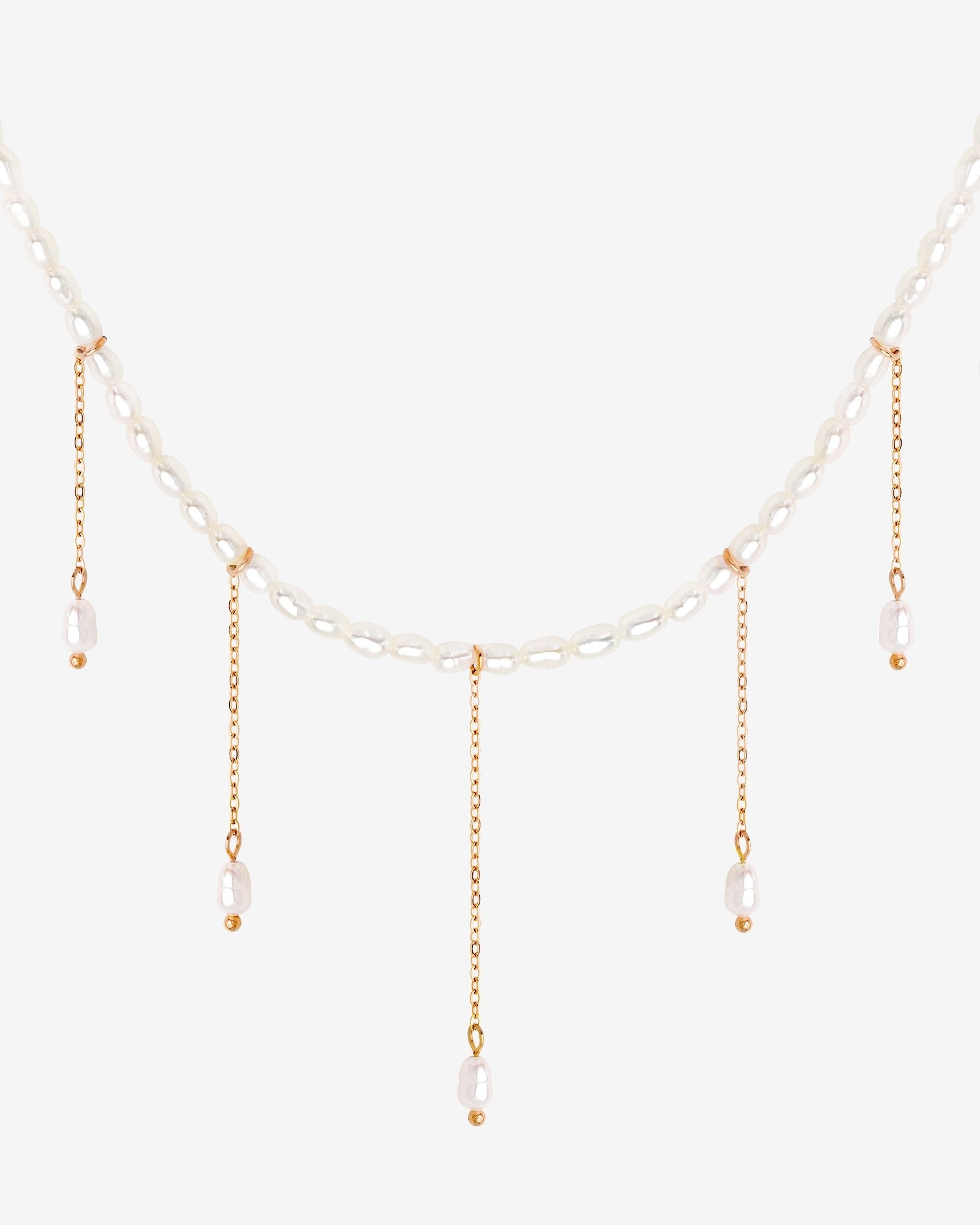 Lolas Love Pearl Power Necklace Rose Gold