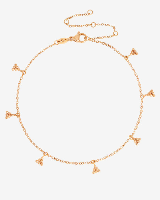 Tiny Beads Anklet Rose Gold