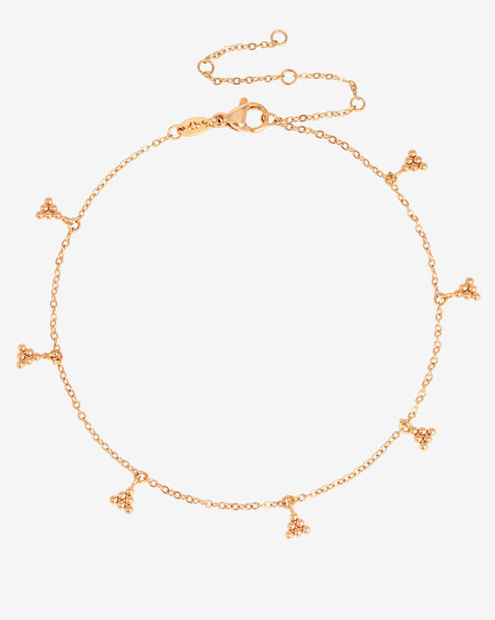 Tiny Beads Anklet Rose Gold